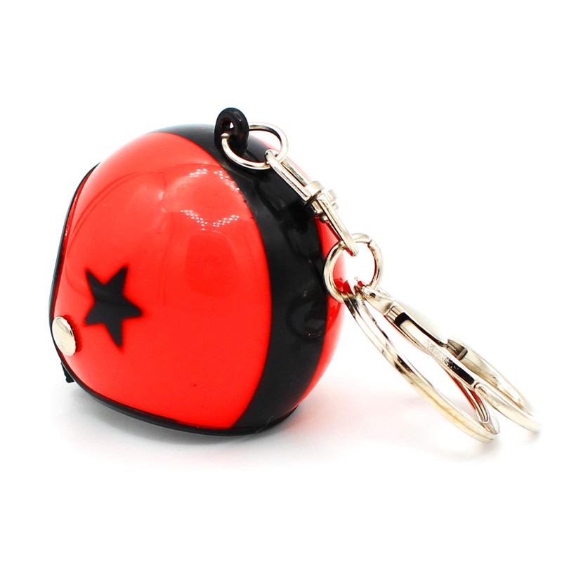 VmG-Store Motorcycle Helmet Retro Keyring with Functional Clasp S130 (Red)
