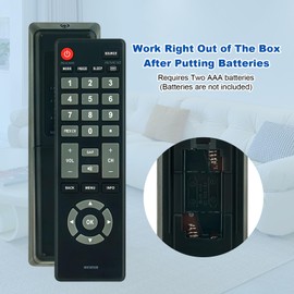 NH305UD Replace Remote Control fit for Emerson TV LF501EM4 LF501EM4F LC320EM3FA LF402EM6 LF402EM6F LF461EM4 LF461EM4A LF501EM4A LF501EM5 LF501EM5F LF501EM6F NH310UP 32FNT004 NH303UD NH304UD 32FNT005