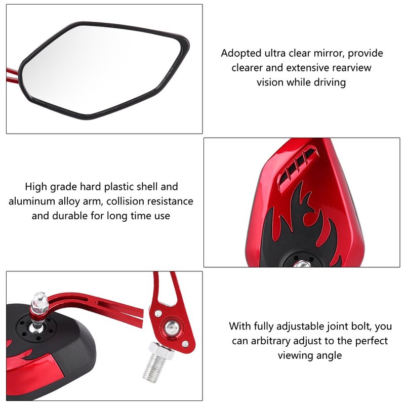 espejos para scooter 50cc - Motorcycle Rearview Mirrors, 1 Pair