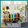 Big Kitchen Sponge Holder for Kitchen Sink, Self-Draining Sink Caddy