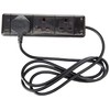PRO ELEC - Extension Lead, 3 Socket, 2 Metres (Black)