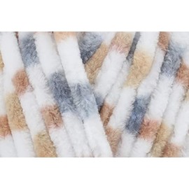 King Cole Yummy Chunky Crochet Yarn, 100% Polyester Plush Texture Knitting Wool for Blankets, Throws, Scarves & Shawls - 100g Ball - Latte (3225) - Single (1 Ball)