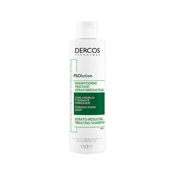 Vichy Dercos Psolution Keratoreducing Treatment Shampoo, 200ml