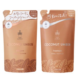 ISM Shampoo & Treatment Set Coconut Amber Refill 13.5 fl oz (400 ml)