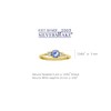 Silvershake Petite Genuine Round Shape Violet Tanzanite and White Sapphire