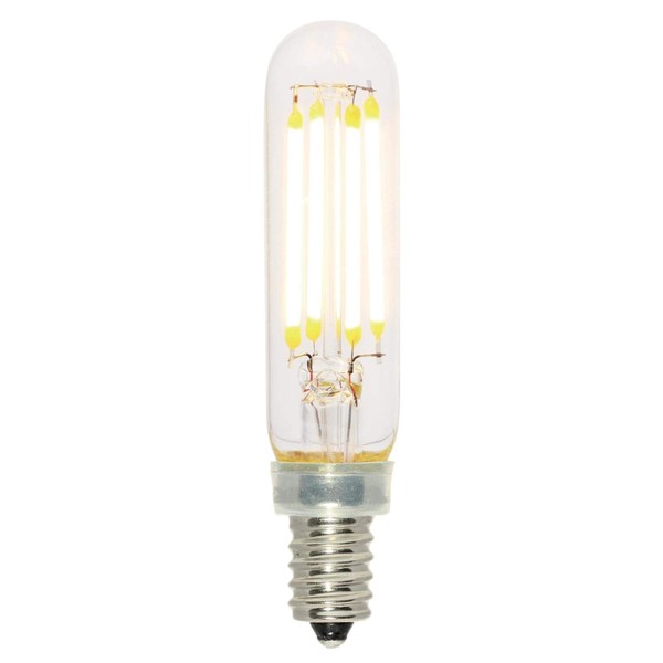 Westinghouse Lighting 5168000 4.5 (40-Watt Equivalent) T6 Dimmable Clear Filament, Candelabra Base LED Light Bulb