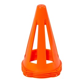 Franklin Sports Plastic Soccer Cones - Mini Sports Cones for Drills + Practice - Flexible Orange Goal Cones for Training + Games - 9 Inches