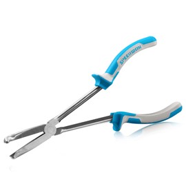 Speedwox Ultra Long Hose Pliers, 90° Radio, With Jiza, Mechanic Pliers, 10.2 inches (260 mm), For Automobiles, Motorcycles, Maintenance Tools, Computer Parts, Machinery, Replacement, Anti-slip TRP