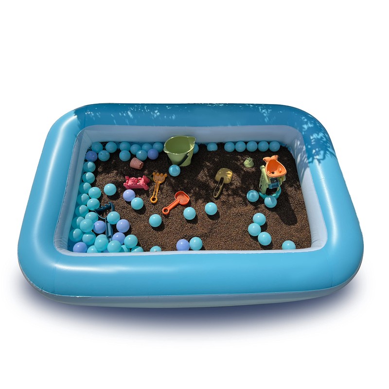 Inflatable Splash Pool for Kids, Plastic Wading Pools Outdoor, Large