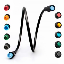 HUDAMZKY Ebike Extension Cable Julet 2Pin/3Pin/4Pin/5Pin/6Pin Waterproof Connector Female to Male DIY Electric Bicycle Brake Display Throttle Light Extension Signal Cable(4pin Male-Female)