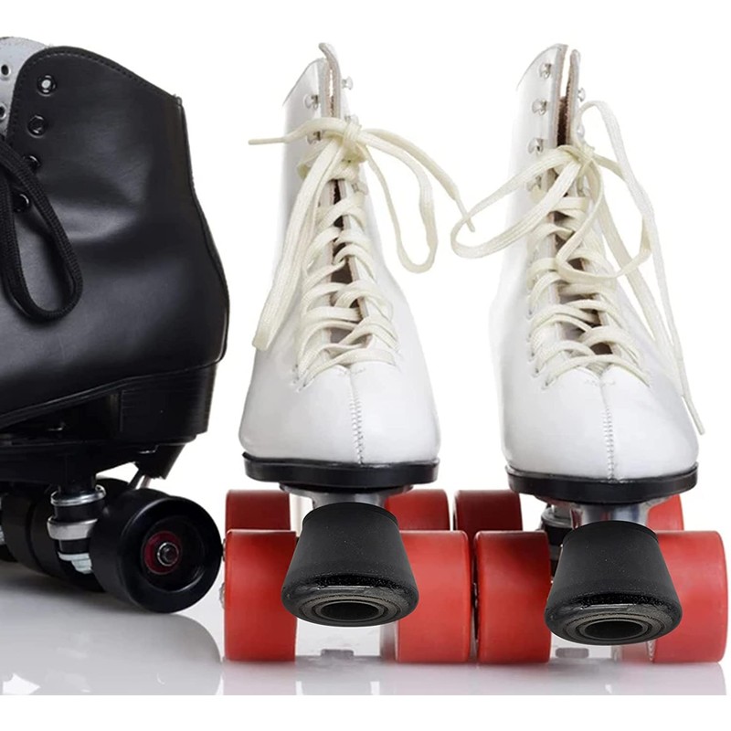 INHEMING 2 Pcs Rubber Roller Skate Toe Stoppers with Screws,Brake