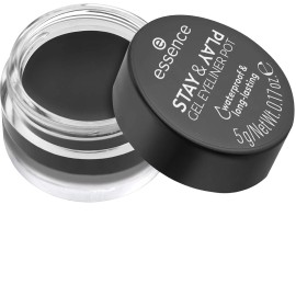 essence | Stay & Play Gel Eyeliner Pot | Waterproof, Long Lasting, 01 | Black