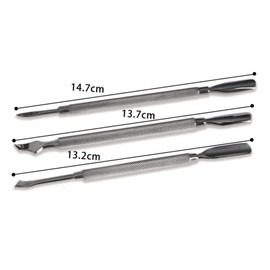 Mikinona 3pcs Stainless Steel Cuticle Remover Tool Manicure Tools Nail Exfoliating Pusher for Nail Art