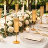 24 Pack Amber Plastic Champagne Flutes for Weddings Birthdays