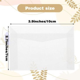 50 PCS Glassine Envelopes for Stamps, 3.9 × 2.7 Inch Glassine Paper Bags Stamp Envelopes, Clear Envelopes Stamp Collecting Supplies for Storing Photos, Stamps, Lottery Tickets, Badges, Postcards