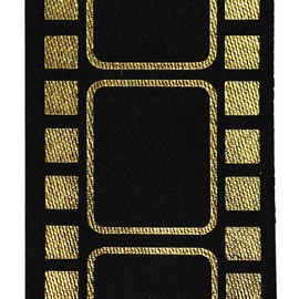 Homeford Movie Film Strip Themed Ribbon, 1-3/8-inch, 25-Yard, Black/Gold