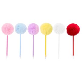 Tofficu Bolgrafos Esponjosos Pluma Cute De Escritura Papelera Escolar Para Estudiantes Set De 6 Bolgrafos De Peluche Para Notas Manualidades Y Regalo 