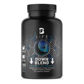 Down Blend de 180 Cápsulas. Ingredientes naturales: CLA, Vinagre de Manzana, Carnitina, Triptófano, Ácido Alfa Lipoico y Cetonas de Frambuesa. Down Bl