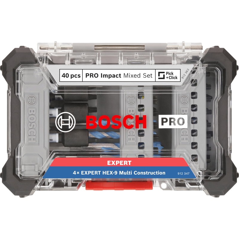 Bosch 40x PRO Impact Mixed Set, 40-Piece (for Concrete, Soft