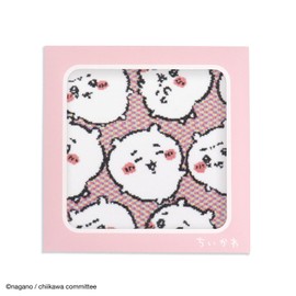 Chiikawa 41-5080250 Full Towel Handkerchief, Pink, Chenille, Packaged, Cute, Approx. 9.8 x 9.8 inches (25 x 25 cm)