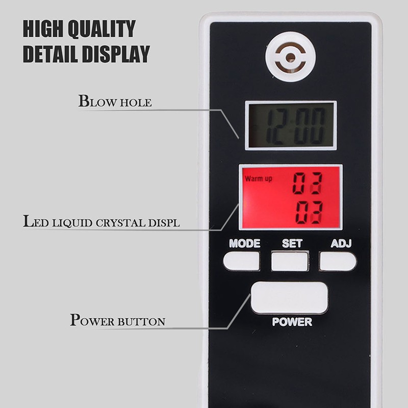 Breath Tester Digital Drunk Meter Dual LCD Display with Audio