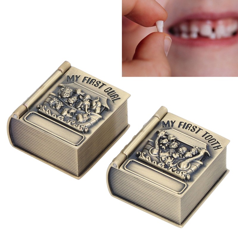 Tooth Keepsake Box Exquisite Polishing Process Engraving Pattern Durable Metal