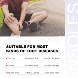 Carbon Fiber Insoles, Carbon Fiber Foot Plate 1 PC Rigid Shoe Insert Support Turf Toe, Foot Fractures, Morton Extension, Hallux Rigidus and Limitus - Alternative to Post Op Shoe