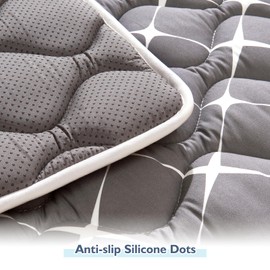 Vibe bear High-Density Sponge Baby Playpen Mat,47x47 Inches Thicken One-Piece Infants Crawling Mat,Comfortable and Soft Baby Playmat,Non Slip Washable Floor Mat for Babies,Infants,Toddlers