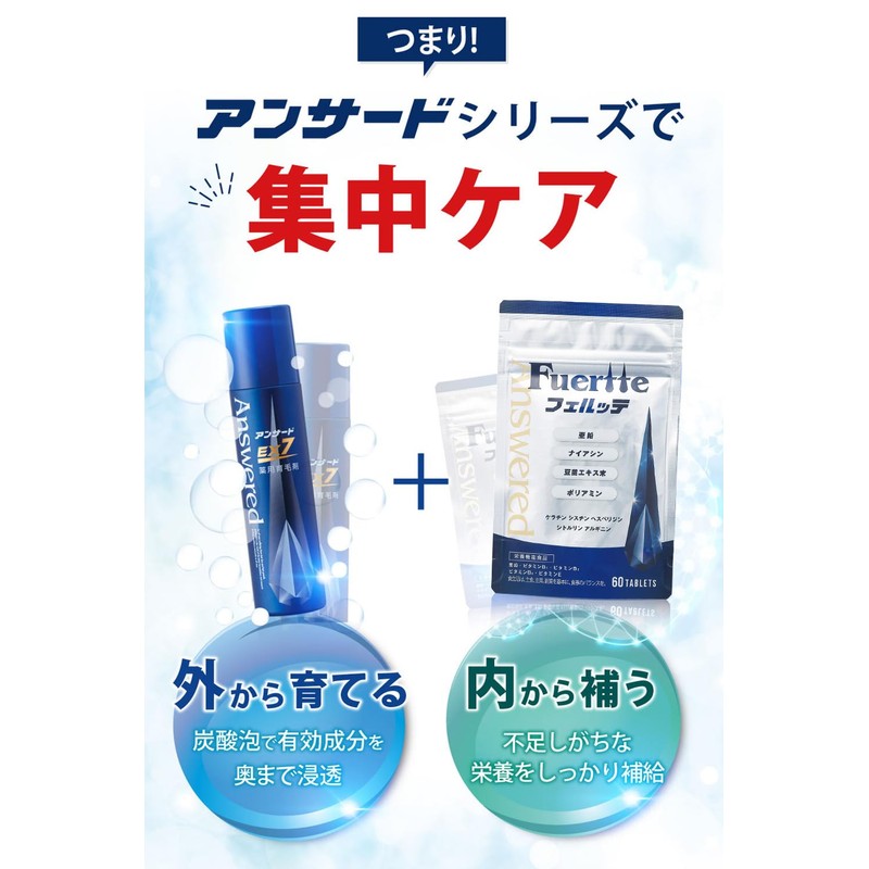 Ansard Ferte Zinc Supplement, 20 Day Supplement, Thinning Hair, Citrulline,