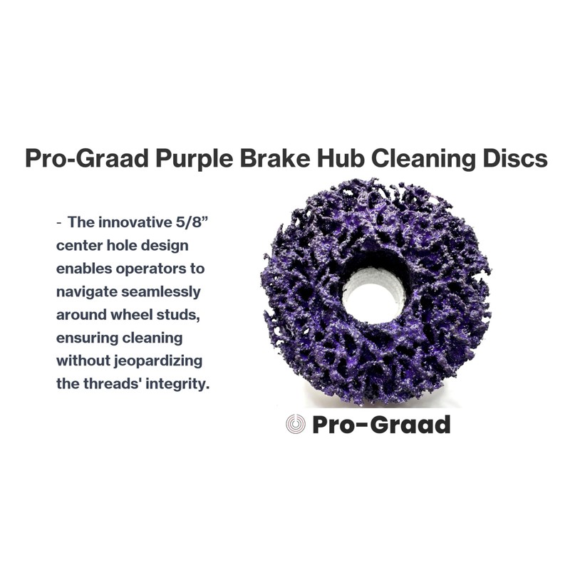 Pro-Graad 7 Piece 1-1/2” Brake Hub Cleaning Disc Kit, Impact
