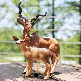 Gemini&Genius Deer Animal Toys, Jungle Animals, AntelopesToy Playset, Great Miniature Christmas Decorations, Landscape Scenes, Imaginative Play for Kids