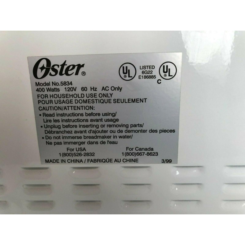 Paddle fits Sunbeam Oster Bread Maker Machine Models 5833 5834