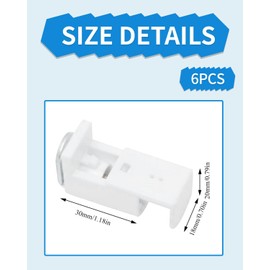 KGDUYC 6 Pieces Jig Support Mounting Bracket, Roller Shutter Pleated Accessories, Adjustable, for Double Roller Blinds and Pleated Blinds Shutter Clamp Support Kit
