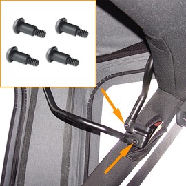 Soft Top Screws Bolts for Jeep,Soft Top Mounting Screws Bolts for Jeep Wrangler TJ JK 1997-2018,Roll Bar to Soft Top Frame Mounts Screws(4Pack)