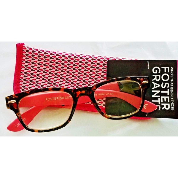 Foster Grant Women's Keena Rectangular Reading Glasses +1.50