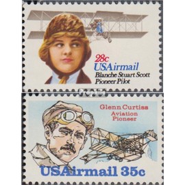 X5 Collection USA 1453 1454 (Complete Ausg.) 1980 Aviation Flight Pioneers (Stamps for Collectors)