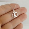 Number 40 Charm - Sterling Silver, Sterling Silver, No information
