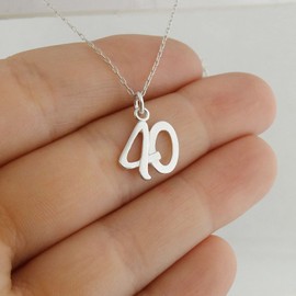 Number 40 Charm - Sterling Silver, Sterling Silver, No information