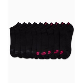 Avia Women's Athletic Socks - Lightweight Low Cut Running Socks (10 Pack), Size 9-12, Black