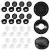Pack of 100 Cover Caps for Screws Plastic Folding Cover