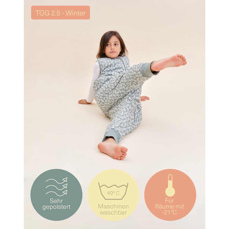 molis&co Baby Sleeping Bag with Feet, 2.5 TOG, All-Year Sleeping