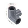 PATIKIL 8pcs 25mm 3 Way Elbow Pipe Fitting UPVC Joint