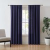 Brooklyn Loom Solid Cotton Percale Navy 50x96 Window Curtain Pair,
