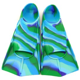 Swimming Training Fins,Kids Swim Fins,Comfortable Swimming Flippers Suitable for Children,Beginners,Girls,Boys,Adults (2Z-ColorGlobe, S)