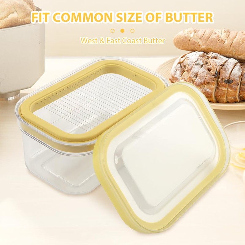 32OZ Butter Slicer Cutter and Airtight Container for Fridge
