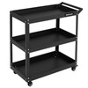 IRONMAX 3 Tier Utility Cart, Heavy Duty Steel Push Service
