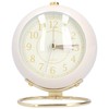 MUNEFE Alarm Clock, Super Silent Non Ticking Clock, Fashionable Round