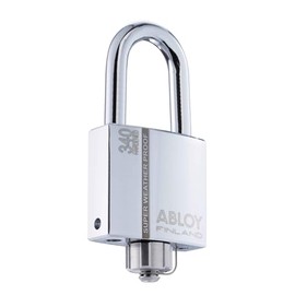 Generic Abloy Sentry PLM340/50B Hardened Steel Padlock w/Sealed Shackle & Weather Seal Cap, Chrome Finish