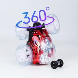 Retoo Remote Controlled Car with LED Lighting, Toy Car, Controlled 27 MHz Remote Control, Range up to 30 m, RC Car 360° Rotation, Gift for Boys and Girls, 14 cm x 14 cm x 12.5 cm