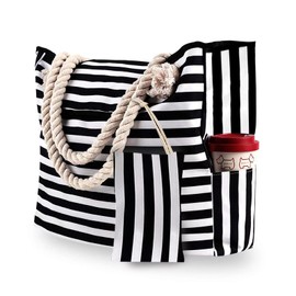 Angenster Large Waterproof Beach Bag,Lightweight Travel Bag with Zipper for Outdoor Activities Swimming Holiday,Hawaiian beach bag (Stype D)